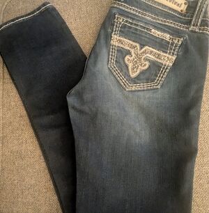 Women's Rock Revival Dark Blue Boot Cut Jeans.